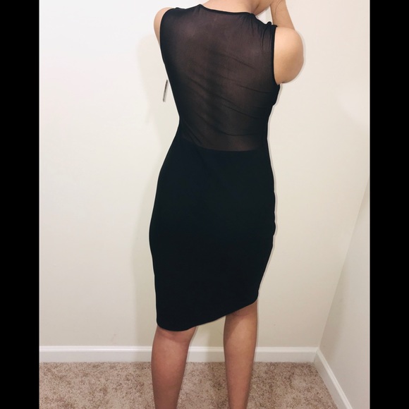 Gorgeous Little Black Dress with Sheer Back - Picture 2 of 6